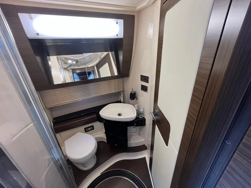 Slide: The Image of Luxurious bathroom interior of 2014 Azimut 55S yacht with modern fixtures and elegant design. - 29