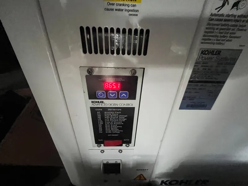 Slide: The Image of Kohler advanced digital control panel displaying 865.1 on an Azimut 55S yacht, 2014 model. - 38