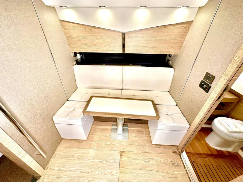 Slide: The Image of Luxurious interior of 2018 Azimut Verve 40 yacht with elegant seating and table. - 33