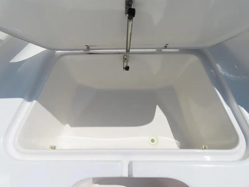 Slide: The Image of Open storage compartment on a 2013 Sea Hunt Escape 211 LE boat. - 11