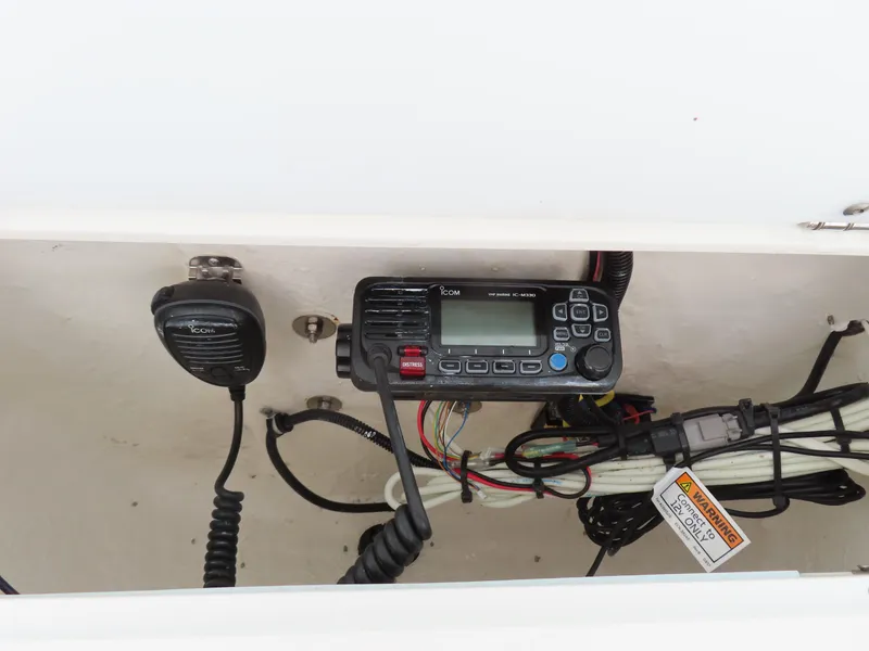 Slide: The Image of 2016 Sea Hunt Ultra 234 boat radio and wiring setup. - 31