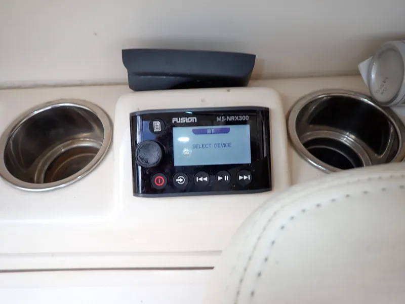 Slide: The Image of Fusion MS-NRX300 stereo system on 2019 Grady-White Freedom 275 boat. - 42