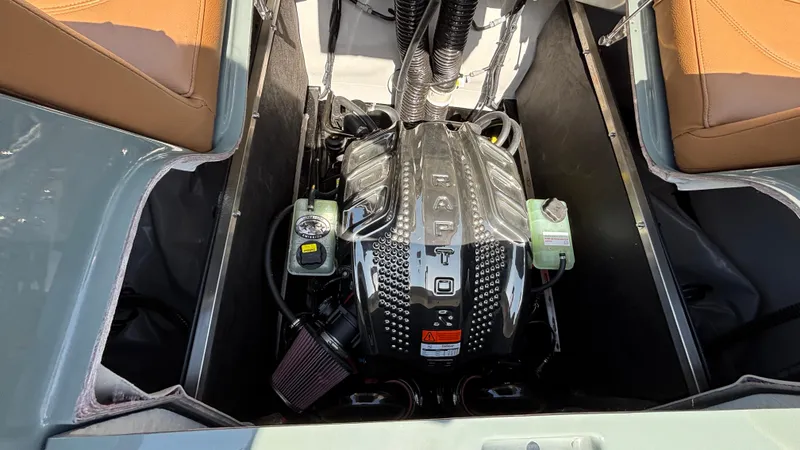 Slide: The Image of Engine compartment of 2025 MB B52 25 Alpha boat with Raptor engine. - 47
