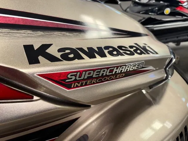 Slide: The Image of 2013 Kawasaki Ultra 300 LX, supercharged and intercooled, close-up view. - 16