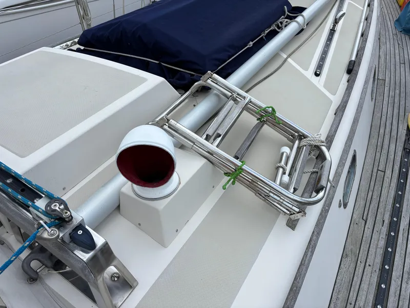 Slide: The Image of Deck of 1987 Ta Shing Tashiba 36 sailboat with ladder and fittings. - 15