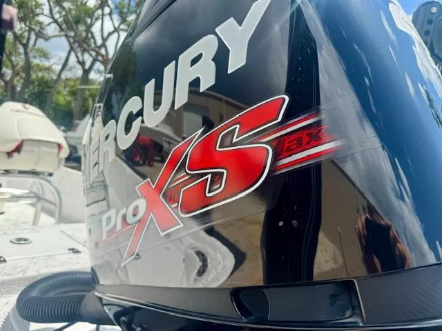 Slide: The Image of Mercury Pro XS outboard motor on 2017 Blazer Bay 2170 boat. - 12