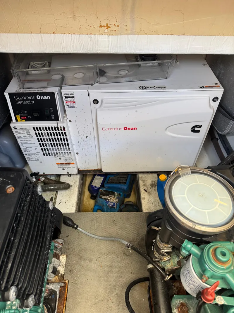 Slide: The Image of Engine room of 2015 Prestige 450 Fly with Cummins Onan generator. - 10