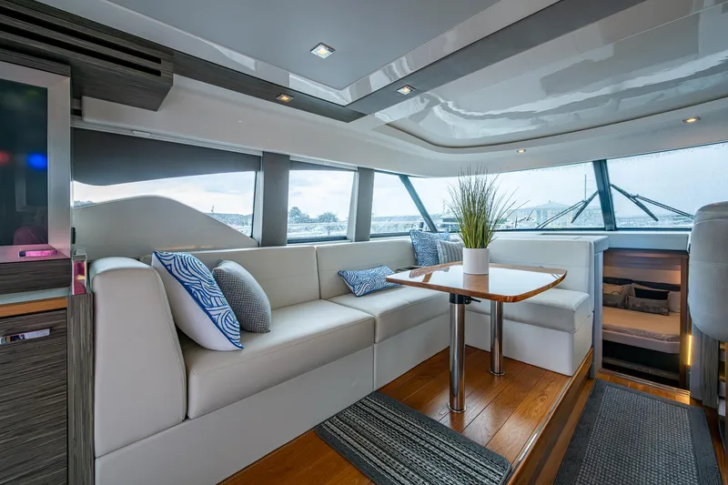 Slide: The Image of Luxurious interior of 2020 Tiara Yachts C44 Coupe with elegant seating and modern decor. - 41