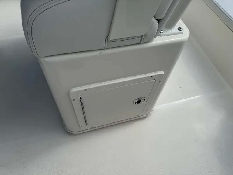 Slide: The Image of 2025 Pathfinder 2400 TRS boat seat with storage compartment on deck. - 37