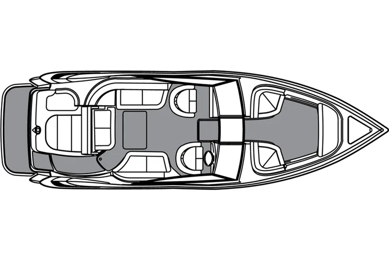 Slide: The Image of Manufacturer Provided Image: Top view layout of a 2013 Cobalt 262 boat. - 11
