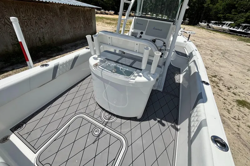 Slide: The Image of 2020 Canyon Bay 24H boat interior with sleek design and modern features. - 30