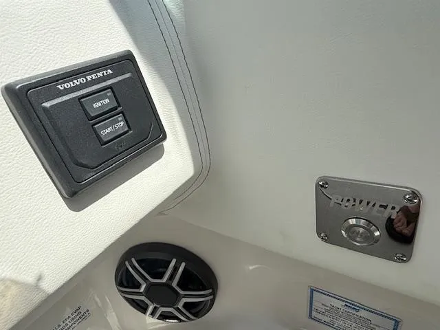 Slide: The Image of Control panel and speaker on 2026 Regal LS6 boat interior. - 11