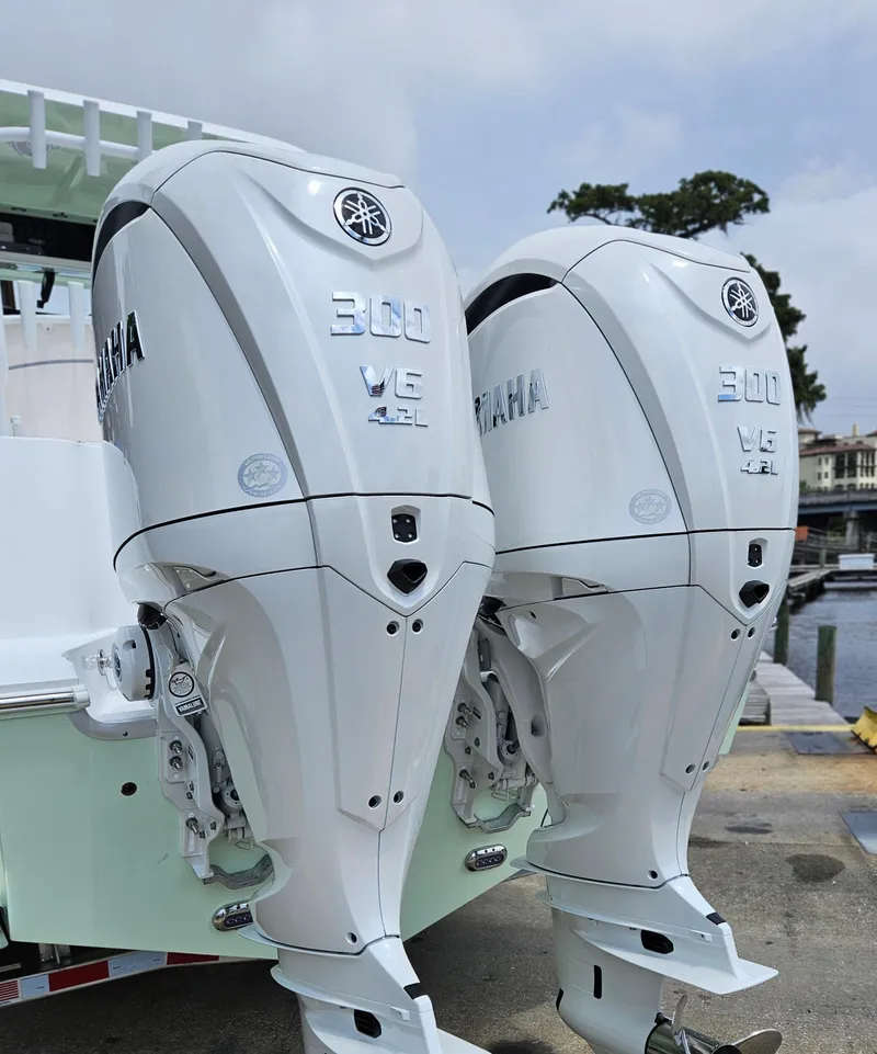 Slide: The Image of 2025 Sea Hunt Gamefish 28 FS with twin Yamaha 300 V6 engines. - 6