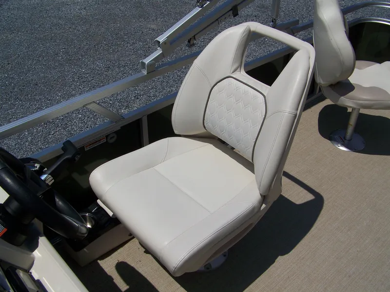 Slide: The Image of Luxurious seating on 2023 Avalon Venture Rear Fish 20' boat, featuring elegant design and comfort. - 9