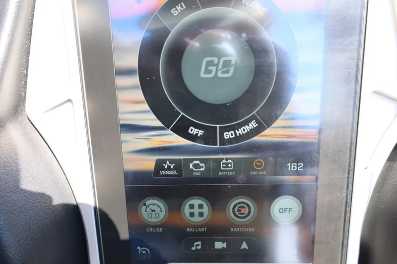 Slide: The Image of Touchscreen display of a 2021 Tigé 22RZX boat showing control options. - 29