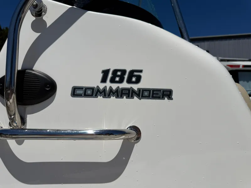 Slide: The Image of 2018 Sea Fox 186 Commander boat logo on white hull. - 7