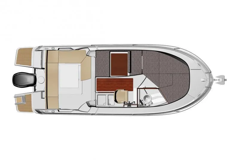 Slide: The Image of Manufacturer Provided Image: Top view layout of 2018 Jeanneau NC 695 boat interior. - 20