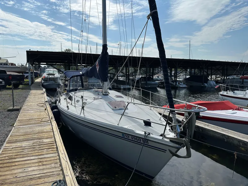 The Image of 2005 Catalina 36 MkII sailboat docked at marina under clear sky. - 1