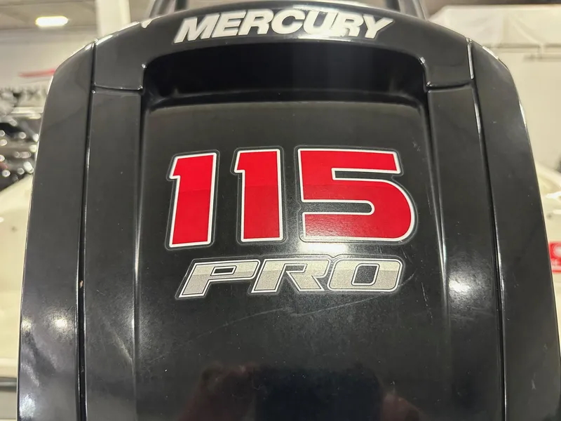 Slide: The Image of Mercury 115 Pro outboard motor on 2021 Bayliner Element E18 boat. - 20