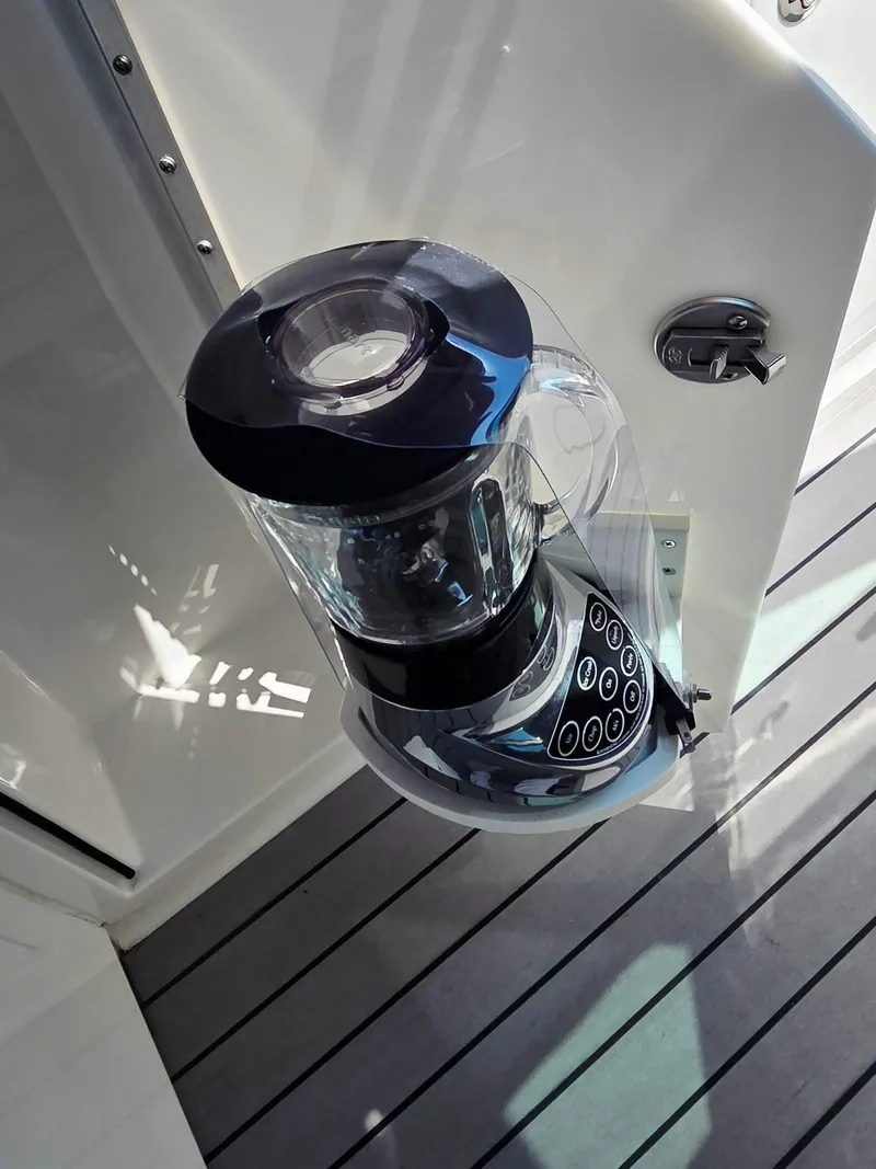 Slide: The Image of Blender mounted on 2021 Formula 380 Super Sport Crossover OB boat deck. - 21
