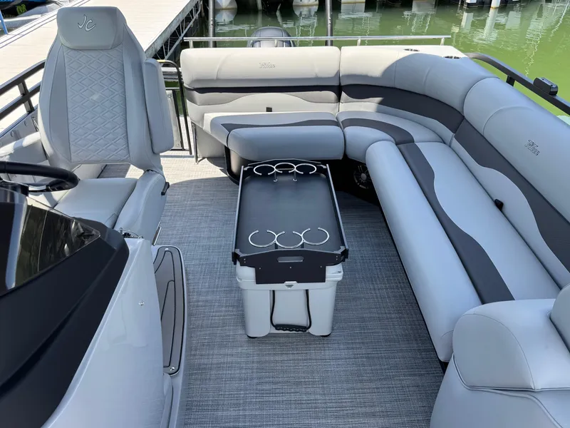 Slide: The Image of Luxurious seating area on 2026 JC Neptoon Sport 23TT pontoon boat. - 14