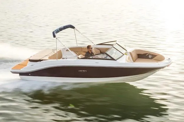 Slide: The Image of Manufacturer Provided Image: 2020 Sea Ray SPX 210 boat cruising on water. - 31