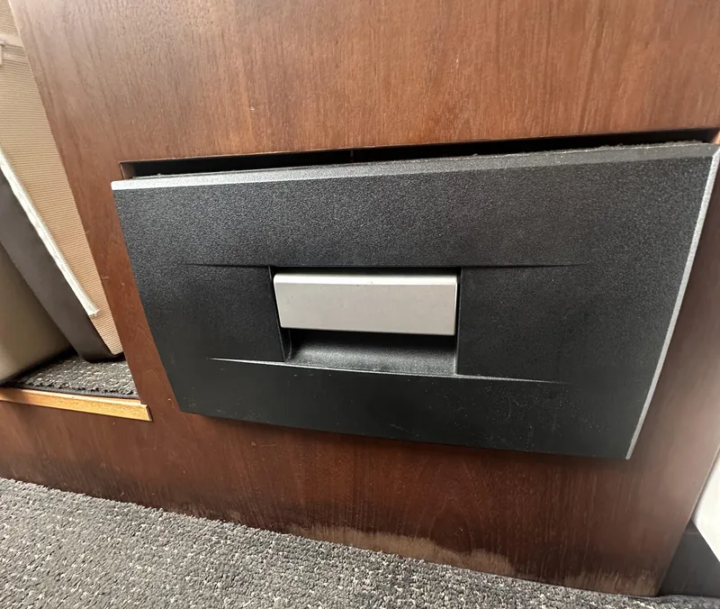 Slide: The Image of Interior detail of 2016 Galeon 380 Fly yacht, featuring a sleek, modern drawer design. - 14