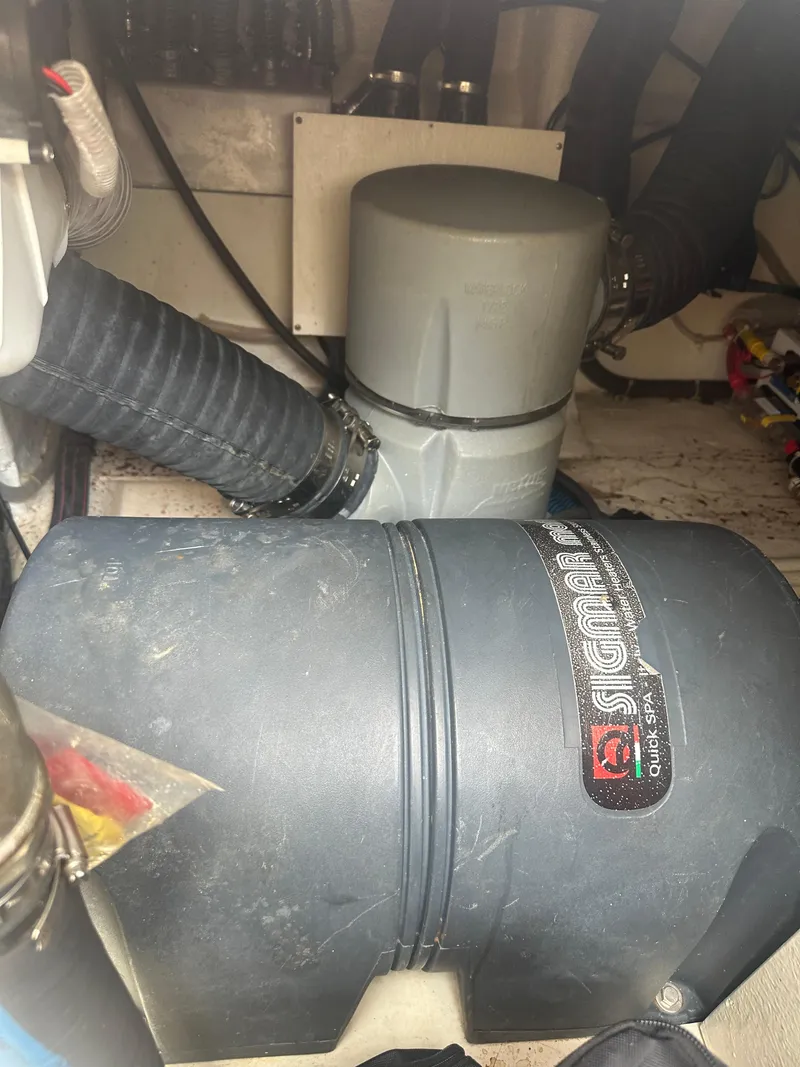 Slide: The Image of Engine compartment of 2016 Galeon 380 Fly yacht with Sigma component. - 16