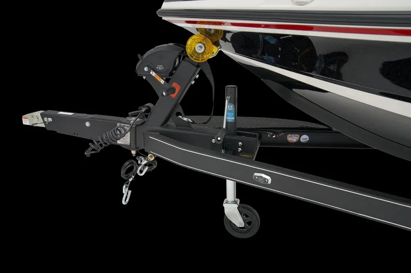 Slide: The Image of 2025 Ranger Z521R Cup-Equipped boat deck with textured surface and logo. - 13
