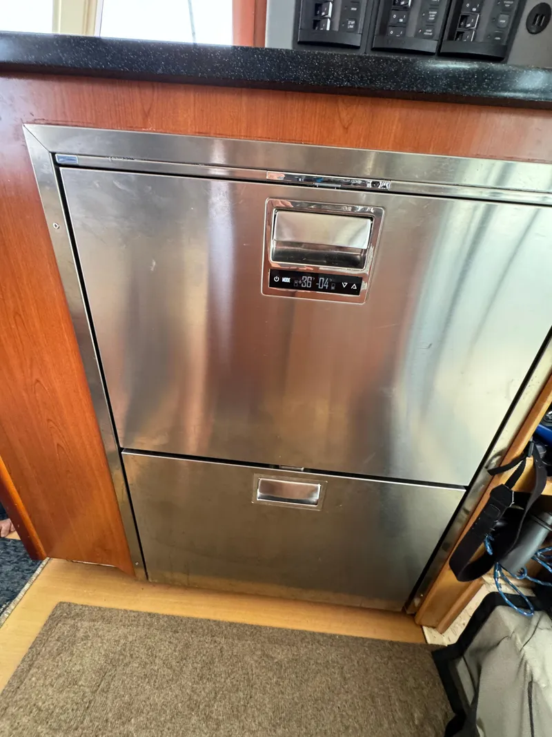 Slide: The Image of Stainless steel appliance in 2012 Leopard 39 Owner's Version yacht interior. - 41