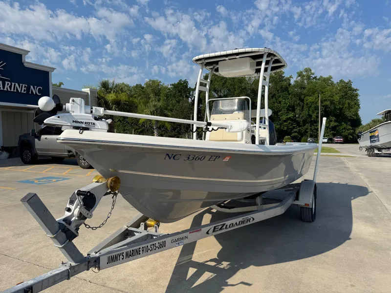 Slide: The Image of 2019 Bulls Bay 2000 boat on trailer at Jimmy's Marine NC dealership. - 1
