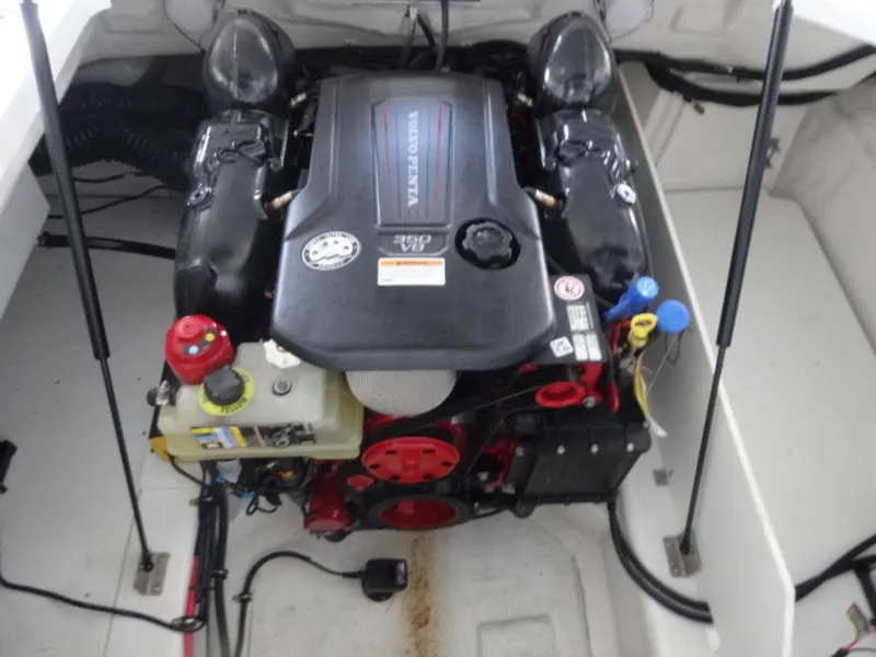 Slide: The Image of 2024 Cobalt R6 engine compartment featuring a Volvo Penta V8 engine. - 24