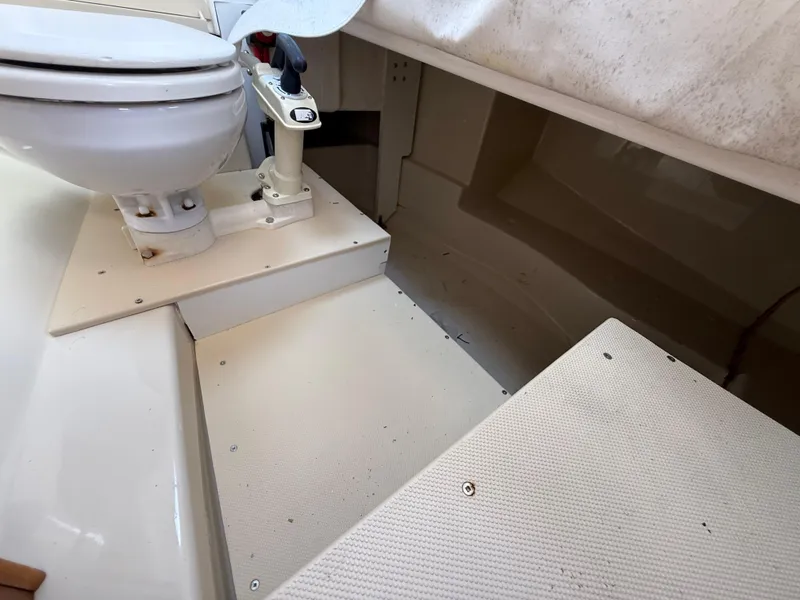 Slide: The Image of 2020 Cutwater C-24 DC boat with Yamaha engine cover in storage. - 23