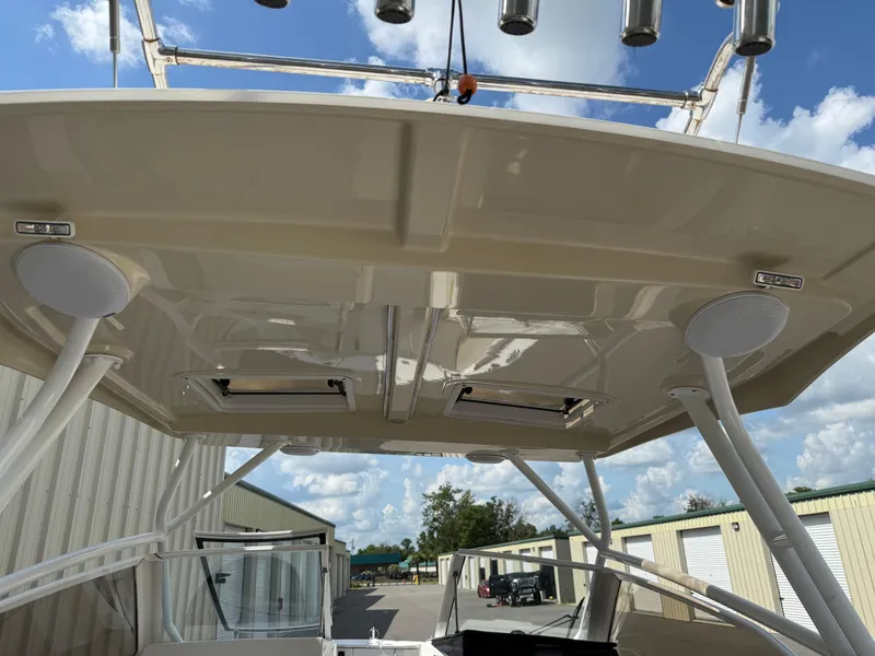 Slide: The Image of 2020 Cutwater C-24 DC boat on trailer in indoor storage facility. - 25