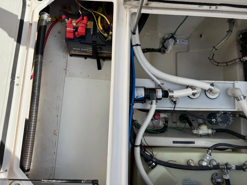 Slide: The Image of 2020 Cutwater C-24 DC boat interior with spacious seating and modern design. - 31