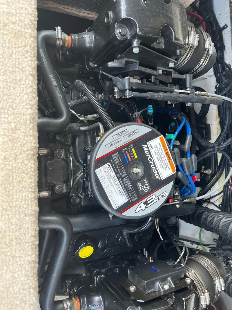 Slide: The Image of Engine compartment of a 2014 Crownline 18 SS boat with MerCruiser 4.3L engine. - 11
