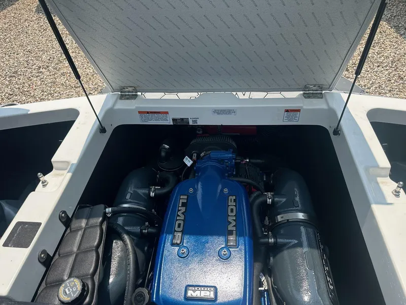 Slide: The Image of 2019 MasterCraft NXT22 engine compartment with Ilmor 5000 MPI engine. - 6