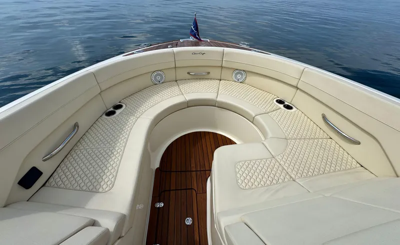 Slide: The Image of Luxurious seating on 2022 Chris-Craft Launch 35 GT I/O Heritage Edition boat. - 37