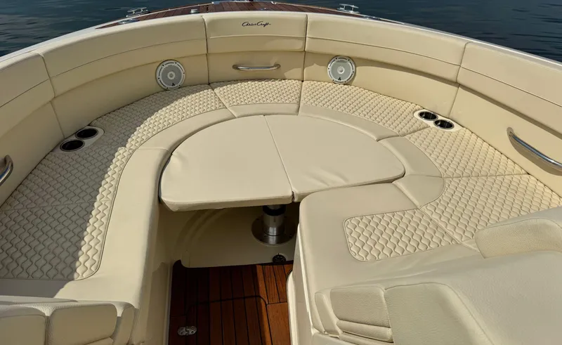 Slide: The Image of Luxurious seating area on 2022 Chris-Craft Launch 35 GT I/O Heritage Edition boat. - 38