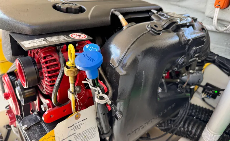 Slide: The Image of Engine of 2022 Chris-Craft Launch 35 GT I/O Heritage Edition boat, featuring Volvo Penta components. - 46