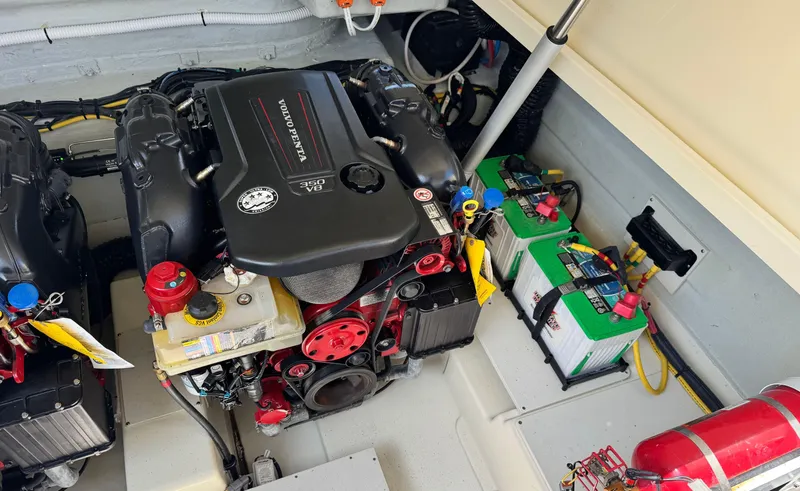 Slide: The Image of Engine compartment of 2022 Chris-Craft Launch 35 GT I/O Heritage Edition with Volvo Penta 350 V8. - 47