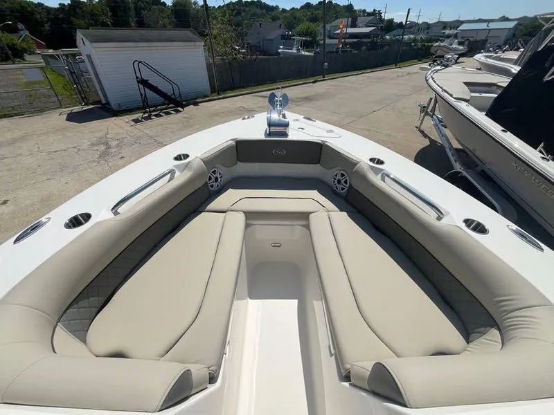 Slide: The Image of 2026 Key West 239 DFS boat with spacious seating and modern design. - 12