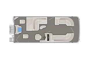 Slide: The Image of Manufacturer Provided Image: Top view of 2019 Bennington SX 22 SSXP pontoon boat layout. - 25