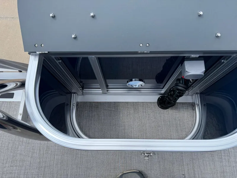 Slide: The Image of Interior view of 2025 Avalon VENTURE QUAD LOUNGER, showcasing sleek design and modern features. - 25