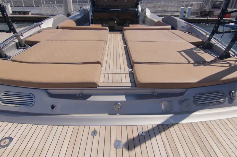 Slide: The Image of Luxury yacht SACS Strider 2014 with sleek outdoor kitchen and sink area. - 16