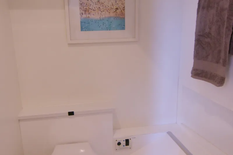 Slide: The Image of Interior of 2014 SACS Strider yacht with twin beds and modern design. - 23