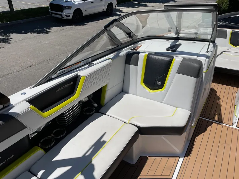 Slide: The Image of 2017 Nautique Super Air Nautique G25 interior with stylish seating and modern design. - 10