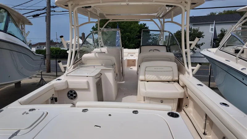 Slide: The Image of 2026 Grady-White Freedom 285 boat interior, featuring spacious seating and modern amenities. - 3