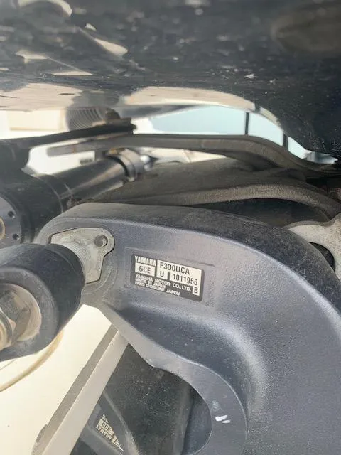 Slide: The Image of Yamaha F300UCA engine on 2014 Robalo R247 Dual Console boat. - 7