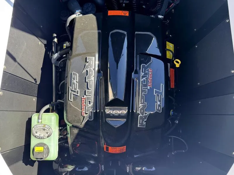 Slide: The Image of 2020 Moomba Max engine, Raptor 6.2L, powerful performance boat motor. - 6